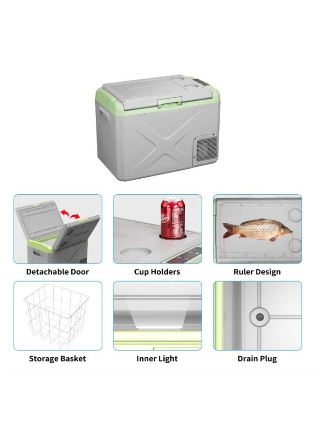 Alpicool - Alpicool X18 Portable Car Fridge, 18L，Small Fridge with Compressor Cooling,   Camping Accessories, -20°C Cooling Power! Keep Food Fresh, Enjoy Ice Drinks Anywhere，Perfect for Camping, RV Trips and Cozy Home Life - Image 1