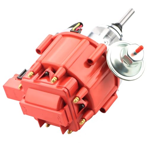 MAS Red Cap HEI Distributor&Spark Plug Wires&Free Pig Tail Kit Replacement for Chrysler LeBaron Dodge Plymouth V8 273 318 340 360 7500 RPM 65K Coil Red Hei Kit - Image 3