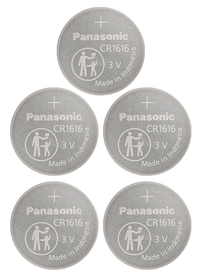 Panasonic CR 1616 Lithium Coin Battery Pack of 5 - Image 1