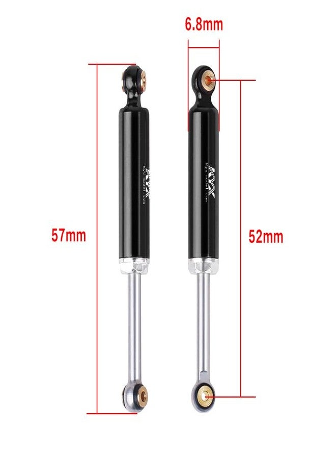 KYX Racing Aluminum Suspension Shock Absorber Inner Spring Shock 52mm Upgrades Parts Accessories for 1/24 RC Crawler Car Axial AX24 (4pcs), Black - Image 3