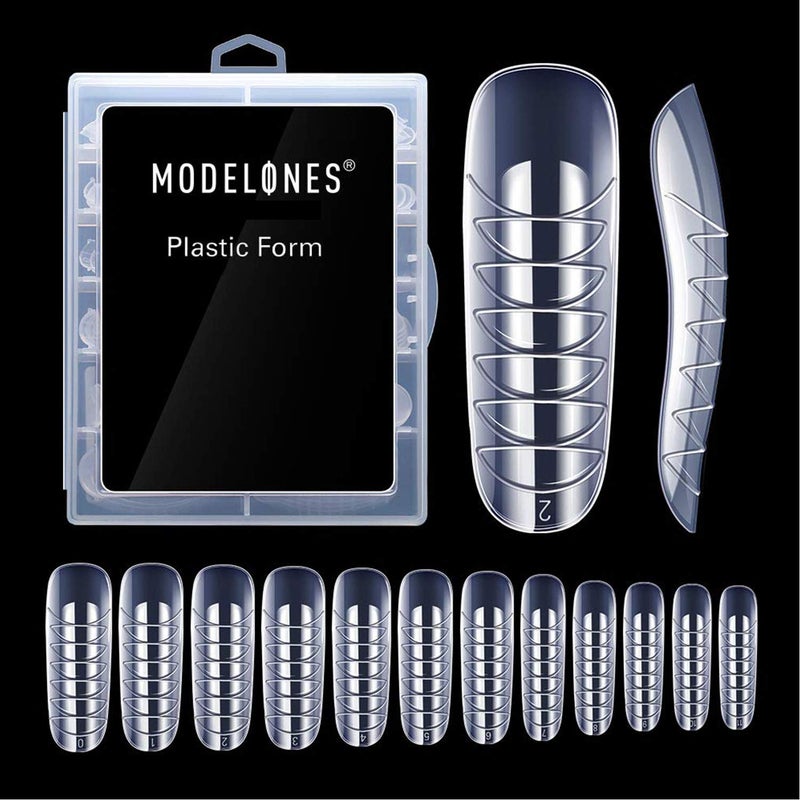 MODELONES Poly Extension Gel Dual Nail Form 120pcs Coffin Nails Clear Ballerina Nail Tips Full Cover - Image 1
