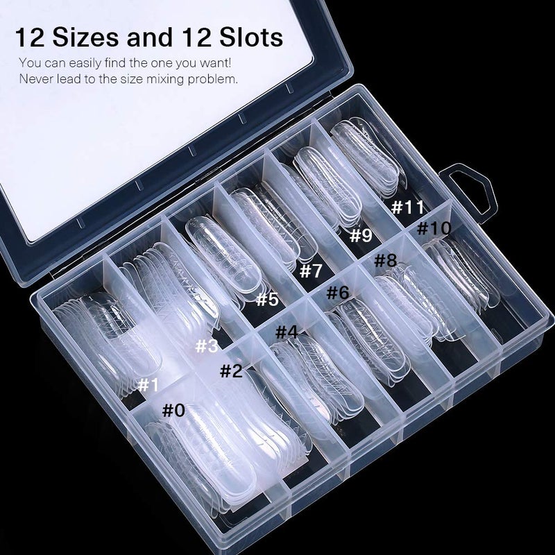MODELONES Poly Extension Gel Dual Nail Form 120pcs Coffin Nails Clear Ballerina Nail Tips Full Cover - Image 5
