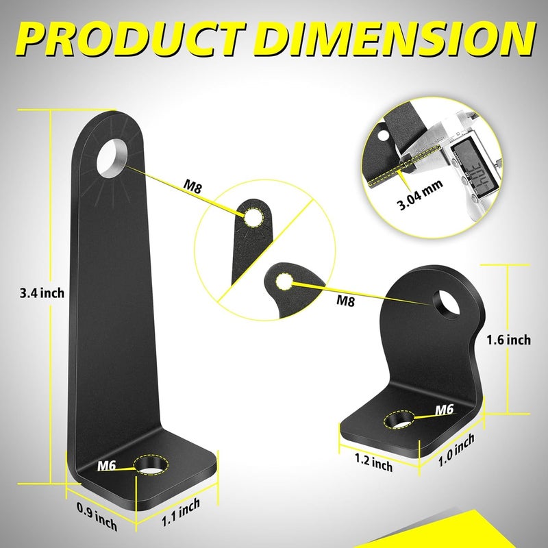 AKD Part Universal Light Bar Mounting Brackets - Image 2