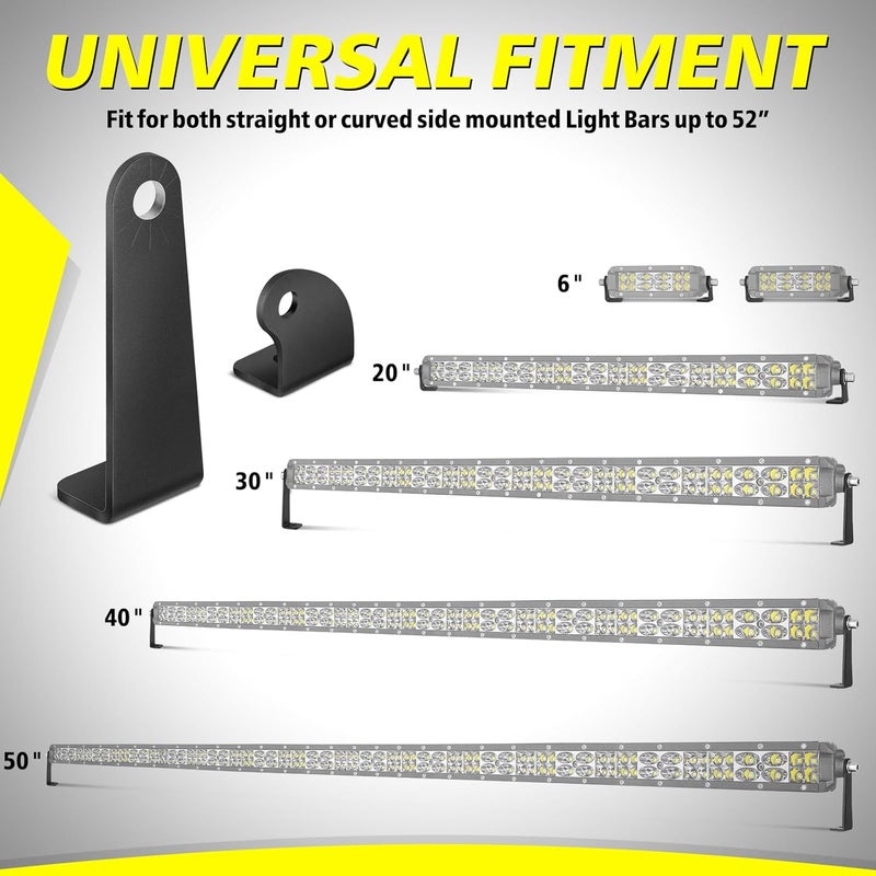 AKD Part Universal Light Bar Mounting Brackets - Image 5