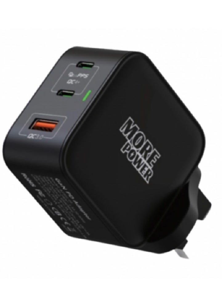 More Power Wall Charger Head with Two PD Ports and A USB Port 65W with GAN Technology - pzsku/ZAF248ED14D050FCEF6A0Z/45/_/1703271943/4f02a574-84be-4ada-b395-aafcef5b7294