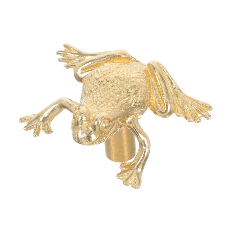 Vintage Brass Frog Cabinet Knobs Retro Animal Drawer Pulls For Kitchen Bathroom - Image 2