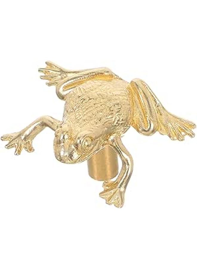 Vintage Brass Frog Cabinet Knobs Retro Animal Drawer Pulls For Kitchen Bathroom - Image 1