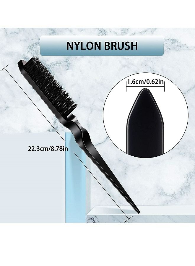 McDou فرشاة شعر سوداء 3 عبوات مشط تصفيف قوي مشط ذيل الجرذ - Image 4