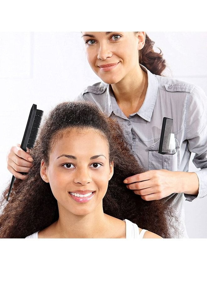 McDou فرشاة شعر سوداء 3 عبوات مشط تصفيف قوي مشط ذيل الجرذ - Image 5