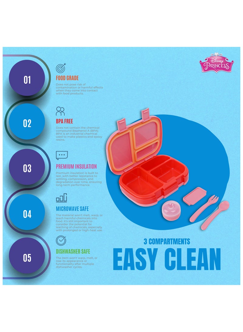 ديزني طقم ديزني برينسيس 3 في 1: حقيبة غداء، زجاجة مياه، وعلبة طعام - Image 5