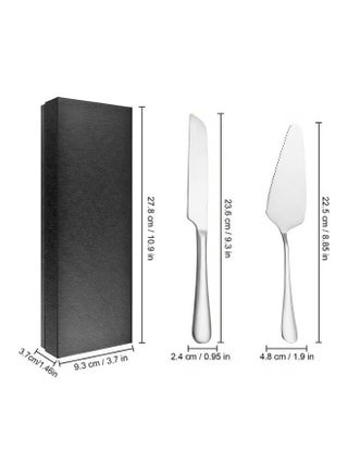Cake Cutting Set, Premium Stainless Steel Cake Cutter Wedding Cake Knife and Server Spatula Set, Cake Bread Pizza and Pie Serving Set (Silver) - view 5