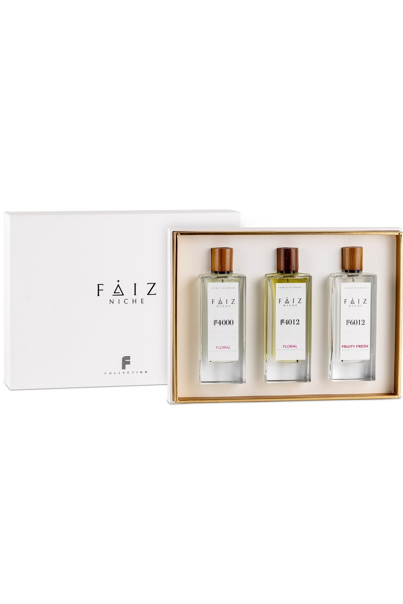 Faiz NICHE مجموعة F4000 + F4012 + F2012 للرجال 80 مل 3 قطع - Image 1