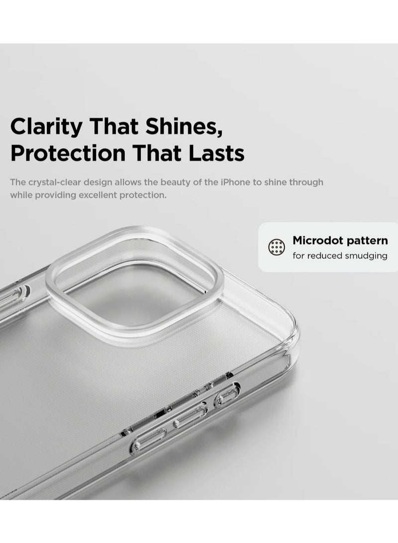 كريستال جراب هاتف شفاف لهاتف آيفون 16 برو ماكس - غطاء TPU صلب فائق النحافة ومقاوم للصدمات، جراب خلفي شفاف مقاوم للاصفرار مع حماية للكاميرا - Image 2