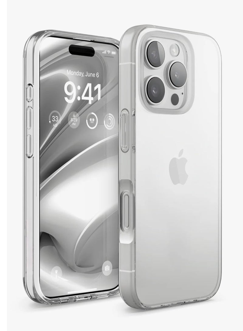 كريستال جراب هاتف شفاف لهاتف آيفون 16 برو ماكس - غطاء TPU صلب فائق النحافة ومقاوم للصدمات، جراب خلفي شفاف مقاوم للاصفرار مع حماية للكاميرا - Image 1