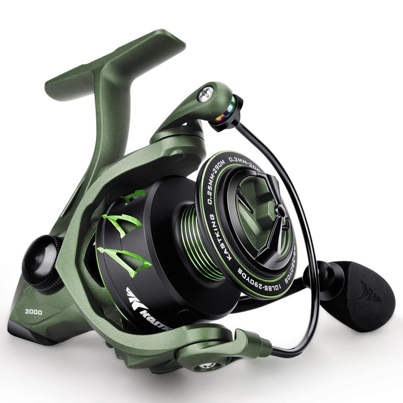 KastKing Spartacus II Spinning Reel, IPX5 Waterproof Rating,Size 2000,Stryker Green - Image 1