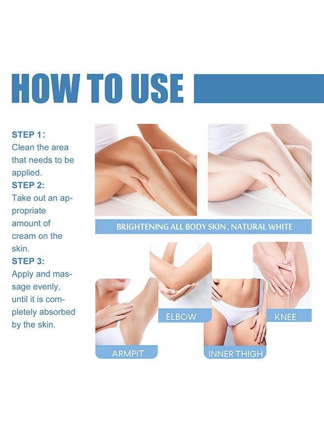 EELHOE Underarm Whitening Cream Natural Ingredients Brighten Skin Moisturizing Nourishing Repair Armpit 3.5oz/100g  - Image 4