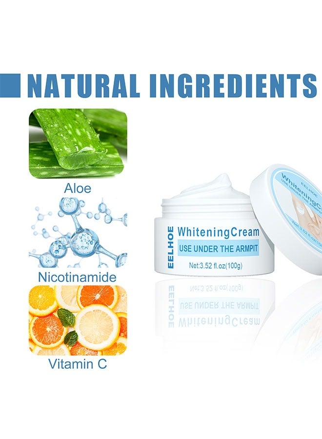 EELHOE Underarm Whitening Cream Natural Ingredients Brighten Skin Moisturizing Nourishing Repair Armpit 3.5oz/100g  - Image 5