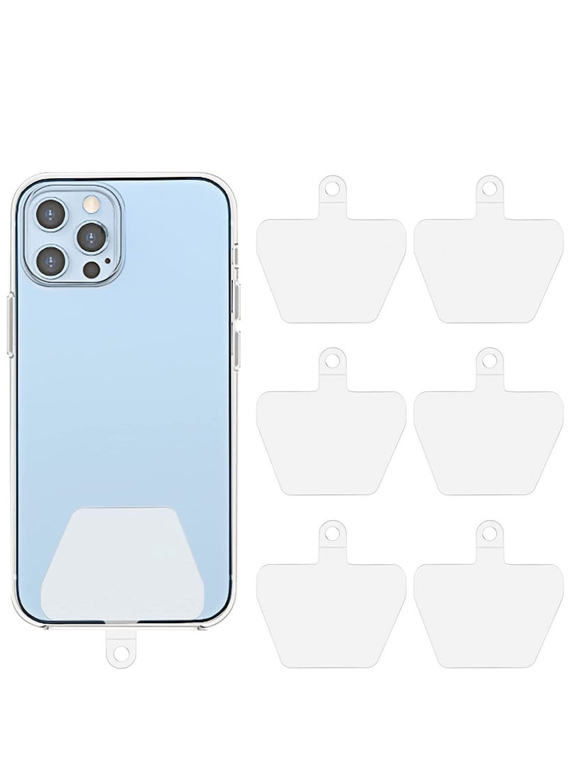 SOLARAE Phone Tether Tab, Lasso Connector Lanyard Patch for Cell Safety Case for Cellphones Drop Protection (Transparent × 6) - Image 1