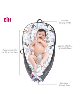 Moro Moro Cotton Baby Nest with Full Zipper – Adjustable & Portable for Newborns  - Image 3