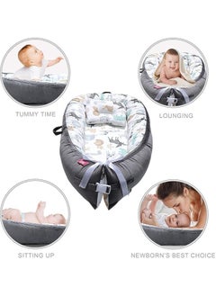 Moro Moro Cotton Baby Nest with Full Zipper – Adjustable & Portable for Newborns  - Image 4