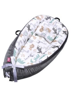 Moro Moro Cotton Baby Nest with Full Zipper – Adjustable & Portable for Newborns  - Image 1