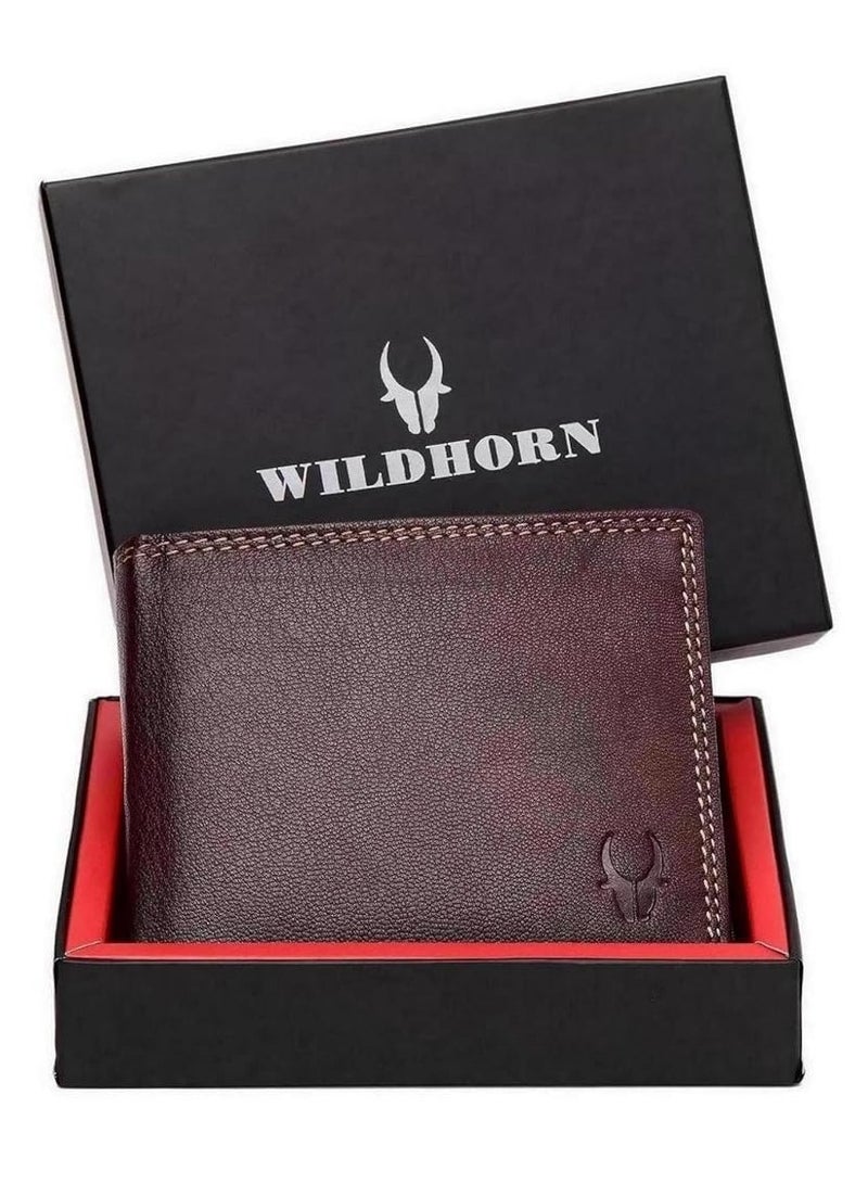 WILDHORN Wildhorn India Bombay Brown Leather Men's Wallet (699701) - Image 1