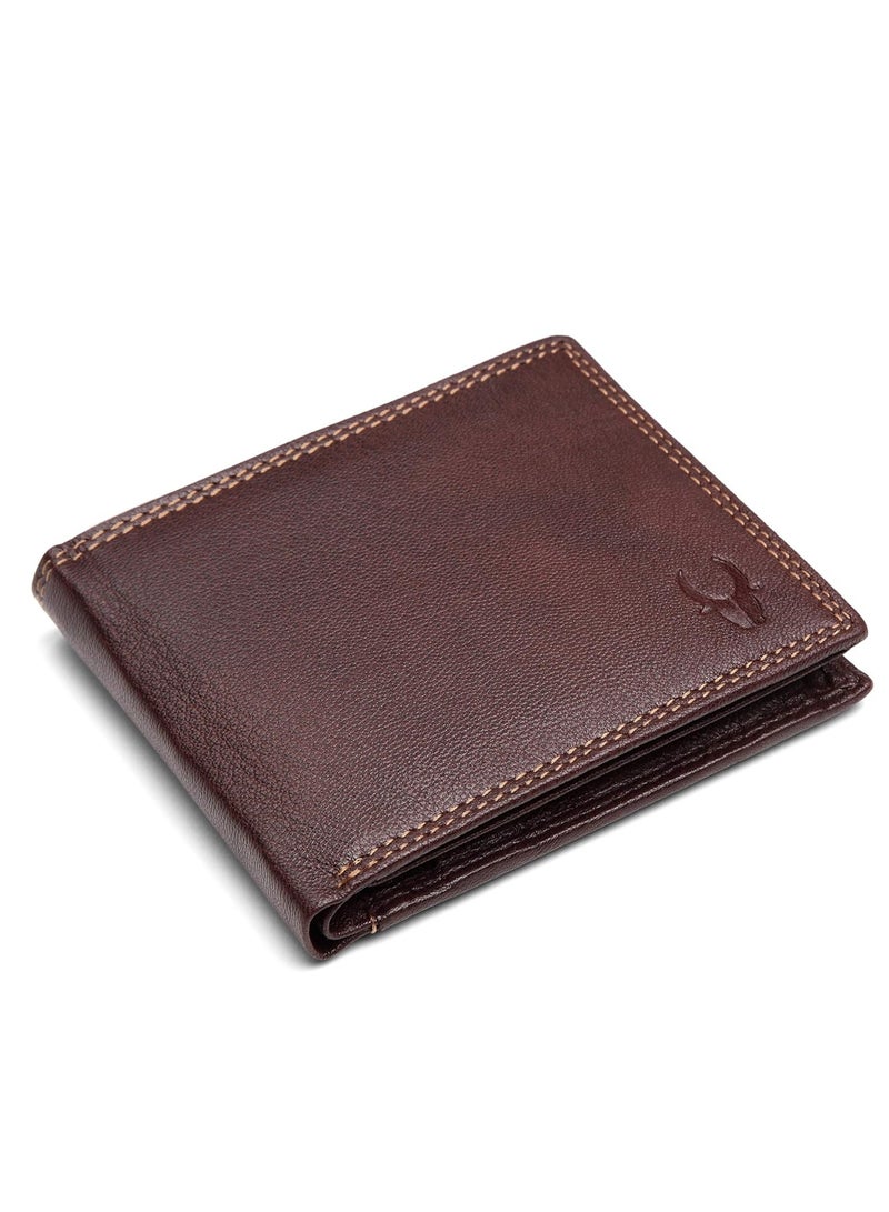 WILDHORN Wildhorn India Bombay Brown Leather Men's Wallet (699701) - Image 2