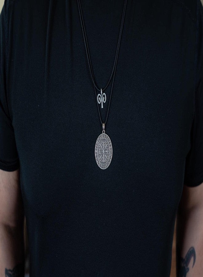 LANGHONG 1PCS Men's Viking Compass Necklace - Vegvisir Rune Talisman Amulet, Norse Mythology Jewelry Gift - Image 5