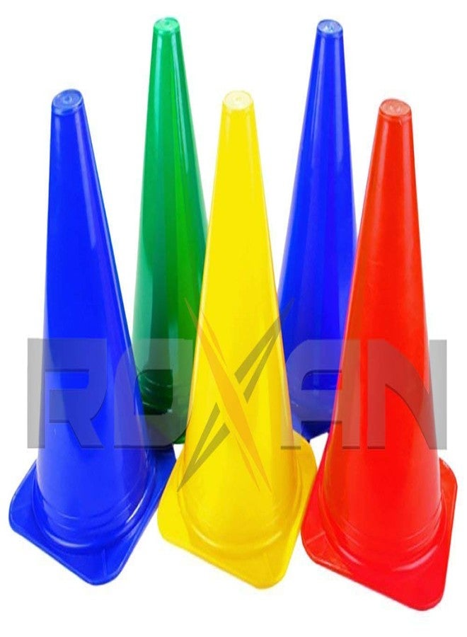 Roxan Agility Marker Cone 9 inch | Agility Ladder 6 m | Speed Parachute | Reaction Ball | Leg Toning Tube, Resistance Tube | Saucer Cone Set of 30 Piece | Resistance Harness | Carry Bag - Image 2