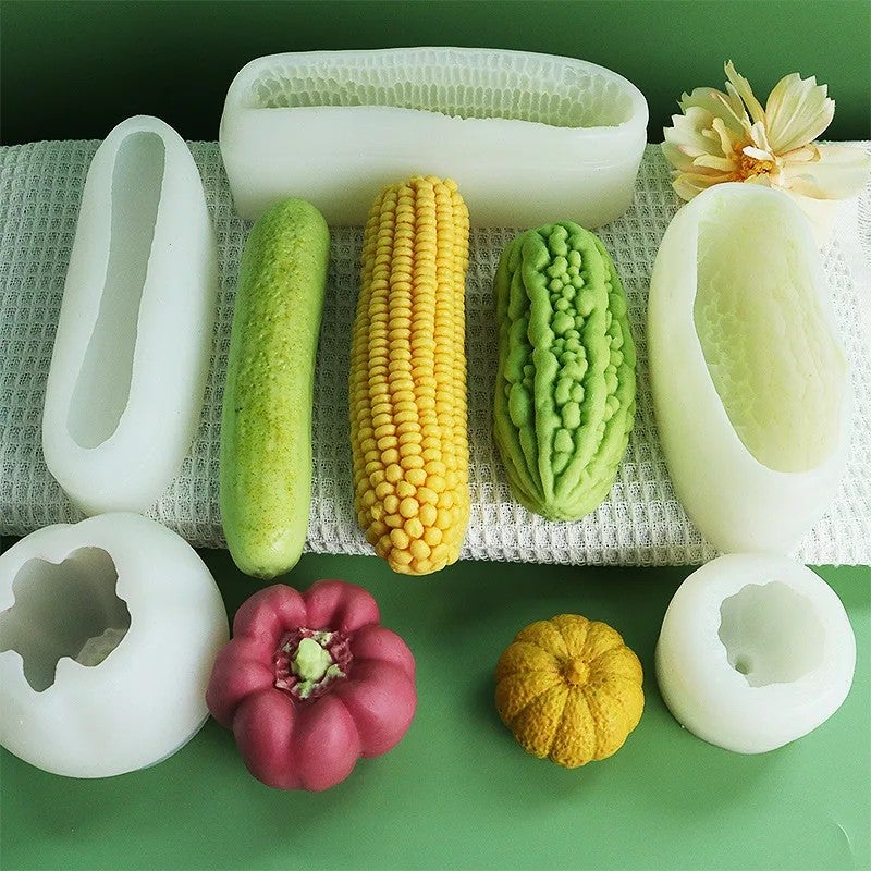 Bluejw Artificial Vegetables Fruits Corn Avocados Cucumber Silicone Molds for DIY Ice Cream Baking Western Pastries - Image 2