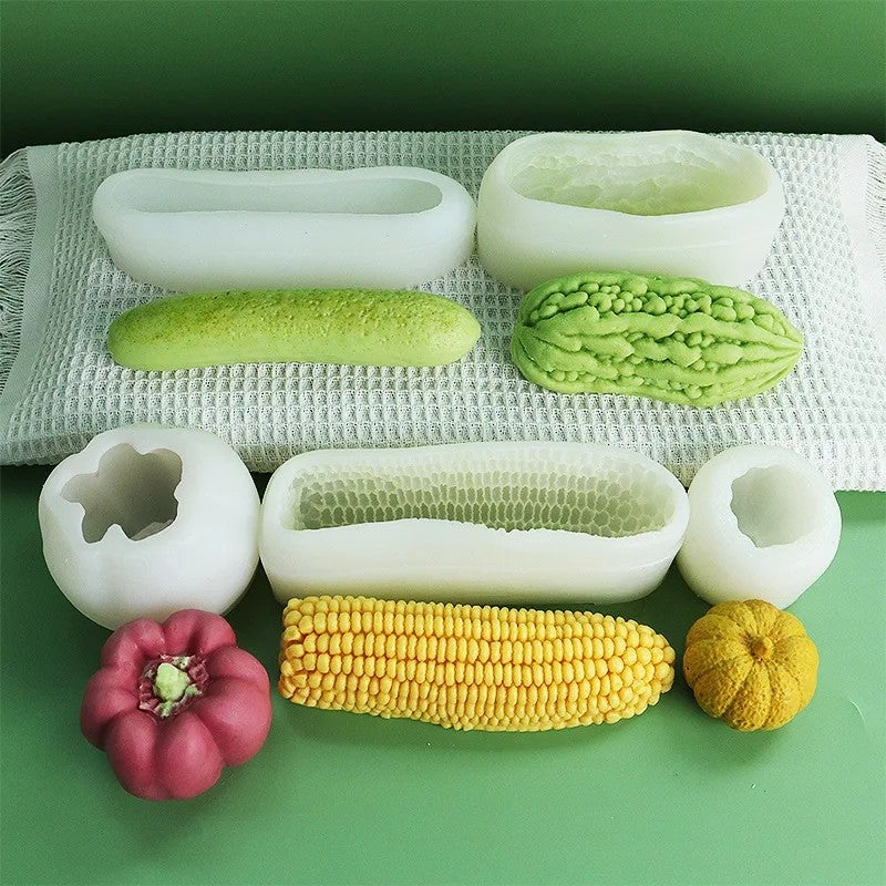 Bluejw Artificial Vegetables Fruits Corn Avocados Cucumber Silicone Molds for DIY Ice Cream Baking Western Pastries - Image 3