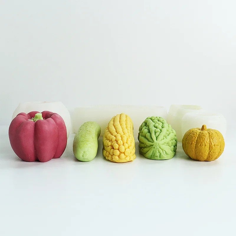 Bluejw Artificial Vegetables Fruits Corn Avocados Cucumber Silicone Molds for DIY Ice Cream Baking Western Pastries - Image 5