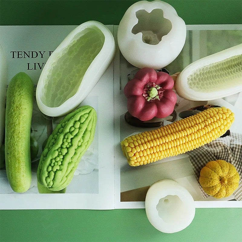 Bluejw Artificial Vegetables Fruits Corn Avocados Cucumber Silicone Molds for DIY Ice Cream Baking Western Pastries - Image 4