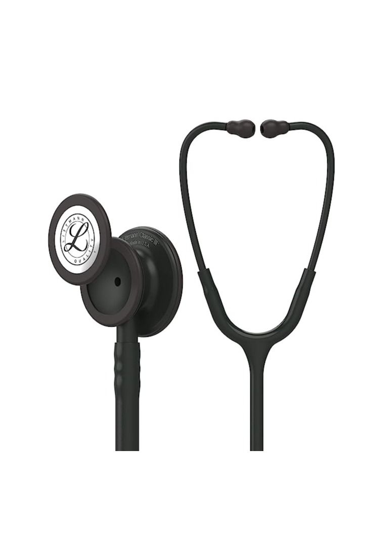 3M Littmann 3M™ Littmann® Classic III™ Stethoscope, Black Edition Chestpiece, Black Tube, 27 inch, 5803  - Image 1