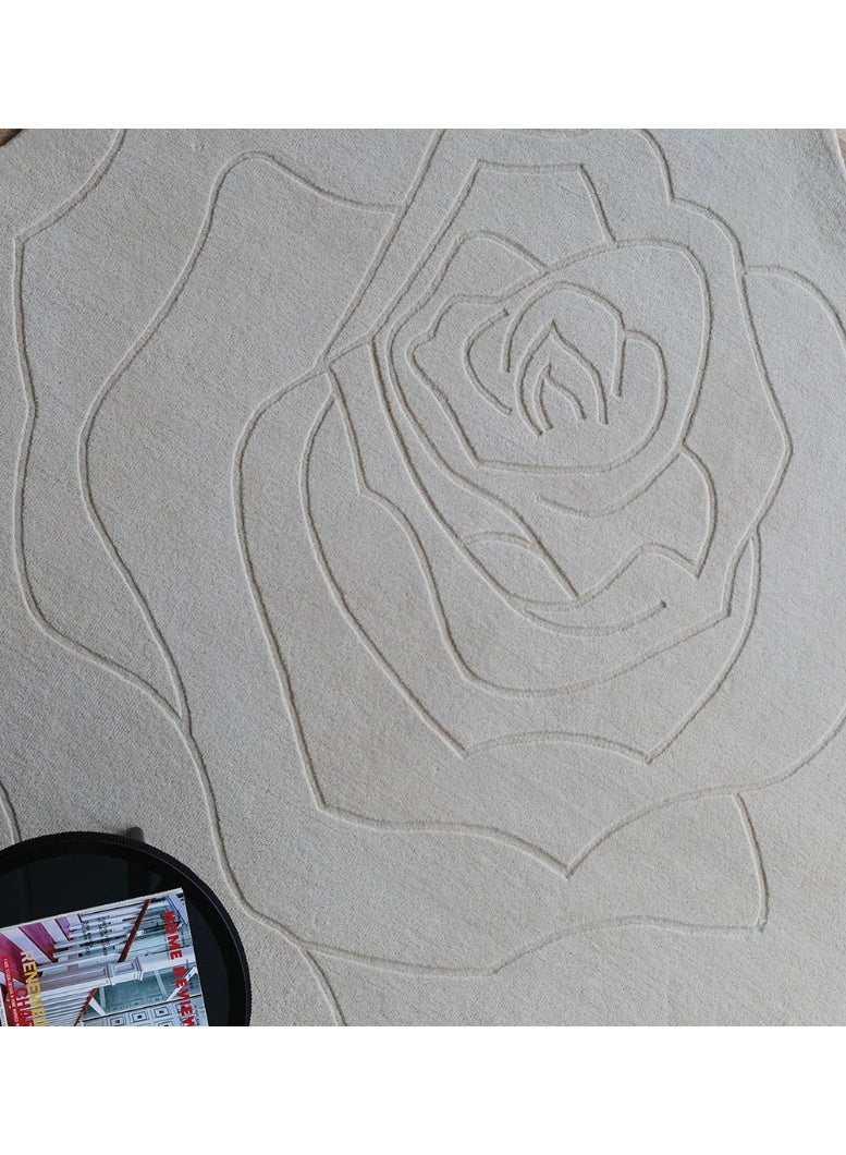 Ramsha Handmade Shaped rug 200x200 Rose pattern bedroom rug living room rug carpet HTW-106 - Image 5