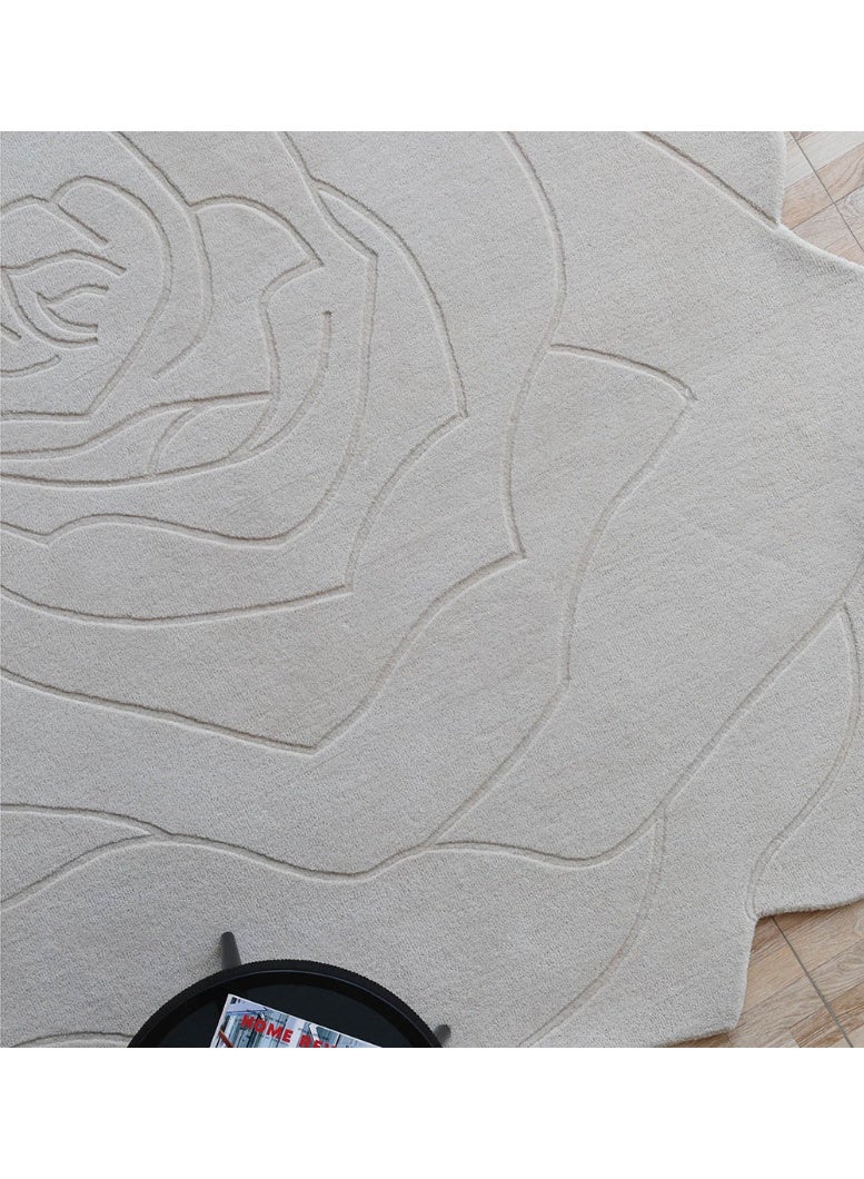 Ramsha Handmade Shaped rug 200x200 Rose pattern bedroom rug living room rug carpet HTW-106 - Image 4