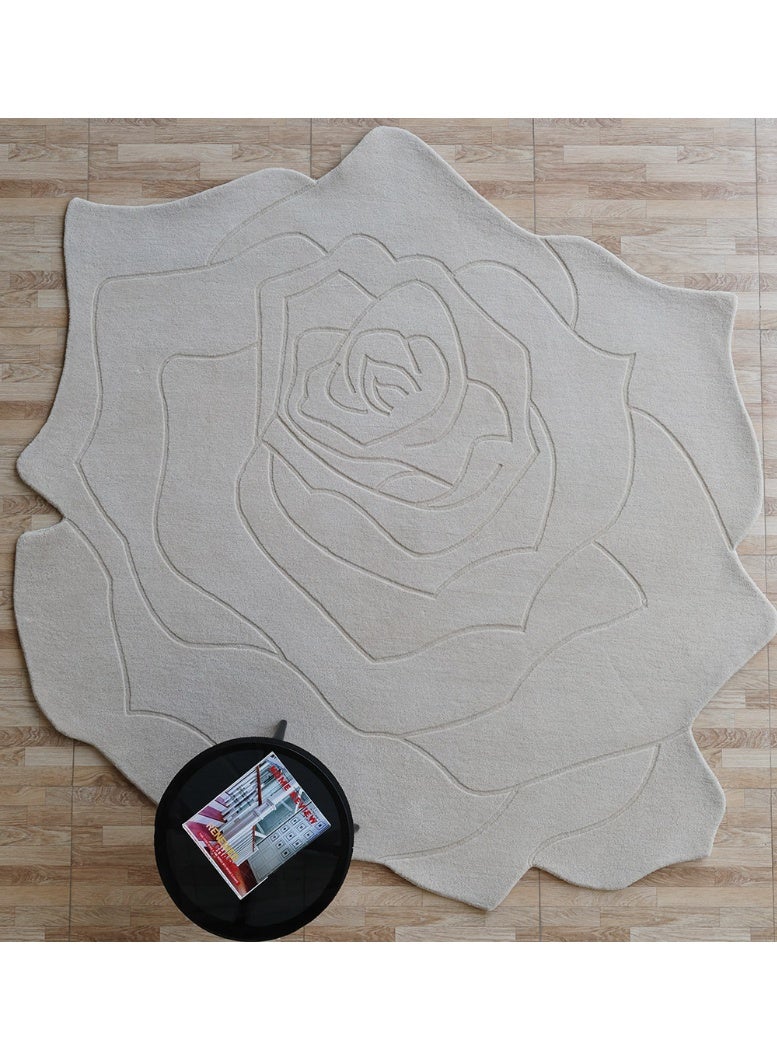 Ramsha Handmade Shaped rug 200x200 Rose pattern bedroom rug living room rug carpet HTW-106 - Image 1