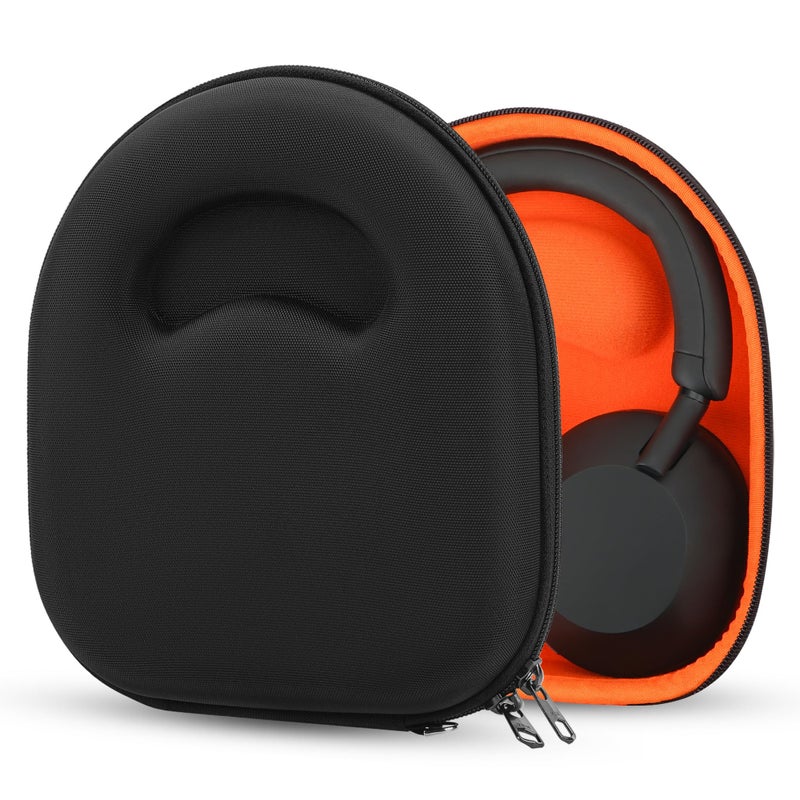 Geekria Shield Headphones Case Compatible with Sony WH1000XM5 WH1000XM4 MDRXB950BT WHCH720N and More Replacement Hard Shell Travel Carrying Bag with Cable Storage Black - Image 2