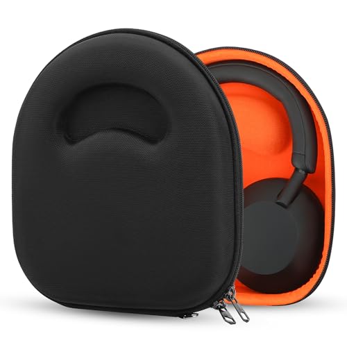 Geekria Shield Headphones Case Compatible with Sony WH1000XM5 WH1000XM4 MDRXB950BT WHCH720N and More Replacement Hard Shell Travel Carrying Bag with Cable Storage Black - Image 1