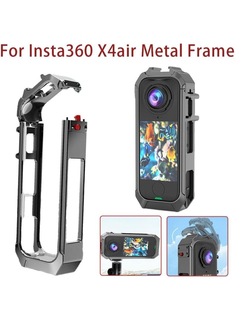 إطار معدني لـ Insta360 X4 Air ، غطاء قفص واقي من سبيكة الألومنيوم مع قوس محول التمديد ، قشرة الإسكان لكاميرا الهواء X4 - Image 2