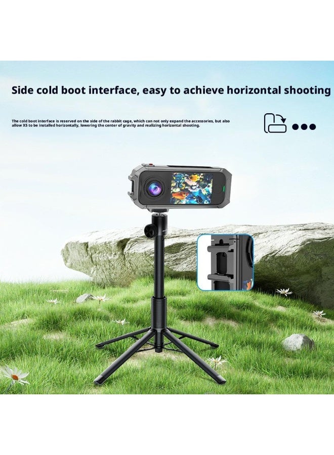 إطار معدني لـ Insta360 X4 Air ، غطاء قفص واقي من سبيكة الألومنيوم مع قوس محول التمديد ، قشرة الإسكان لكاميرا الهواء X4 - Image 5