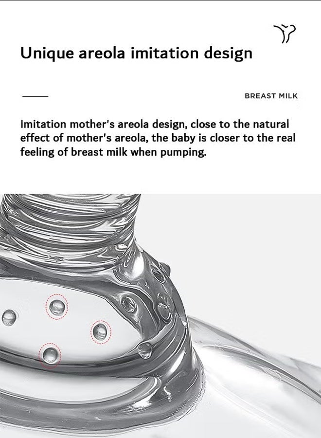 2 Pcs Nipple Shields for Breastfeeding, Ultra Thin Super Soft Food Grade Silicone Nipple Extender, Anti-Choking & Anti-Bite, Petal Base Design for Latch Difficulties, with Portable Carry Case - Image 5