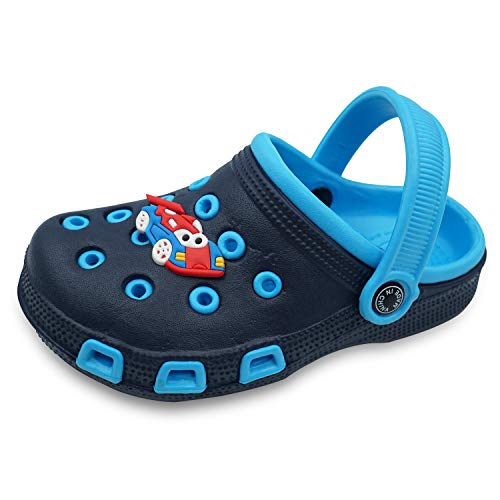 Namektch Toddler Little Kids Clogs Slippers Sandals, Non-Slip Girls Boys Clogs Slide Lightweight Garden Shoes Slip-on Beach Pool Shower Slippers Blue - Image 4