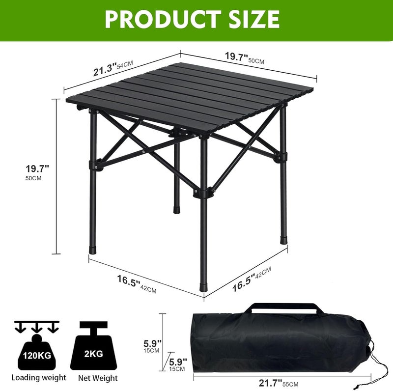 SKY-TOUCH Outdoor Camping Folding Table，Lightweight Folding Table with Aluminum Table Top and Carry Bag, Easy to Carry, Perfect for Outdoor, Picnic, Cooking, Beach, Hiking, Fishing - Image 2
