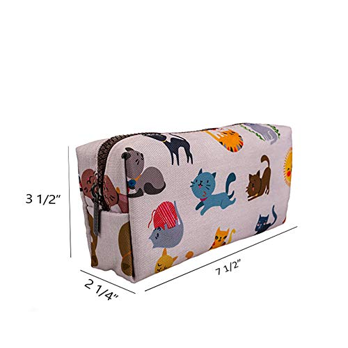 LParkin Cute Cat Pencil Case Make Up Case Cosmetic Bag Stationary Kawaii Pencil Box Pouch Teacher Gift Gadget Bag - Image 3