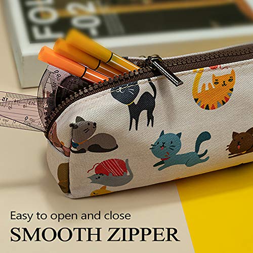 LParkin Cute Cat Pencil Case Make Up Case Cosmetic Bag Stationary Kawaii Pencil Box Pouch Teacher Gift Gadget Bag - Image 4