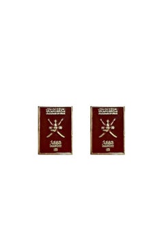 RYN Sultanate of Oman Passport design 2D Sticker Metal Badge 2 Pcs  - Image 1
