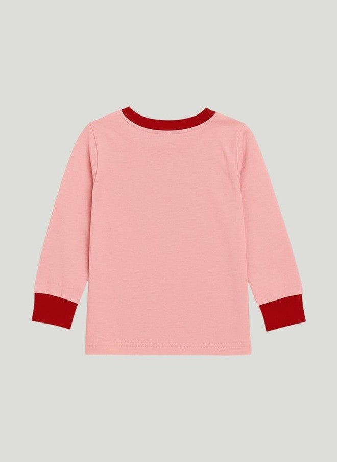 Kidbea Kids Strawberry Graphic Printed Cotton T-shirt and Jogger Pyjama Set - Image 4