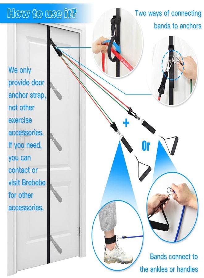 Brebebe Door Anchor Strap for Resistance Bands Exercise, New Upgraded Version Freely Anchor Points for All Exercise Heights, Home Gym Fitness Attachments, Easy to Install, Punch-Free, Nail-Free - Image 2