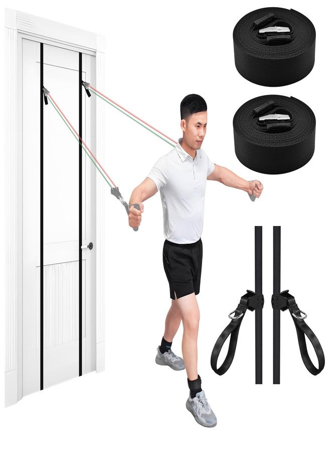 Brebebe Door Anchor Strap for Resistance Bands Exercise, New Upgraded Version Freely Anchor Points for All Exercise Heights, Home Gym Fitness Attachments, Easy to Install, Punch-Free, Nail-Free - Image 1